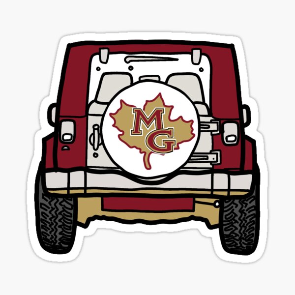 "Maple Grove Jeep" Sticker by ehalverson101 Redbubble
