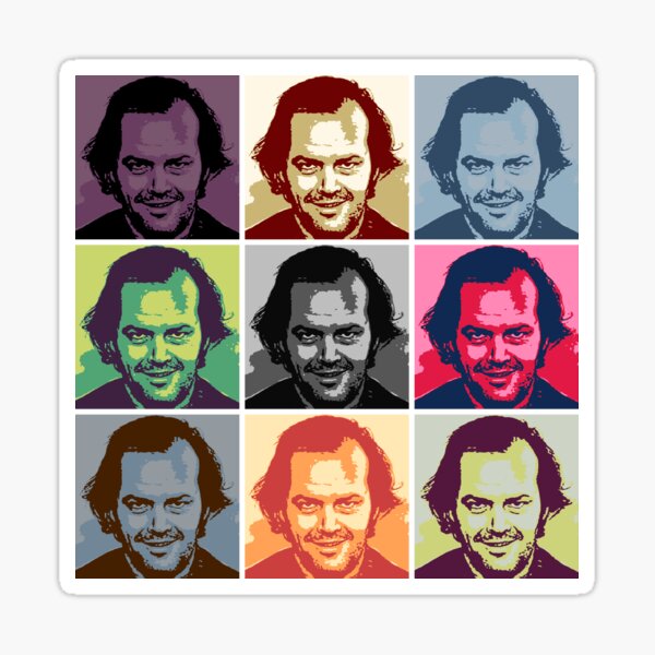 Jack Nicholson Torrance Shining Iconic Pop Art Sticker