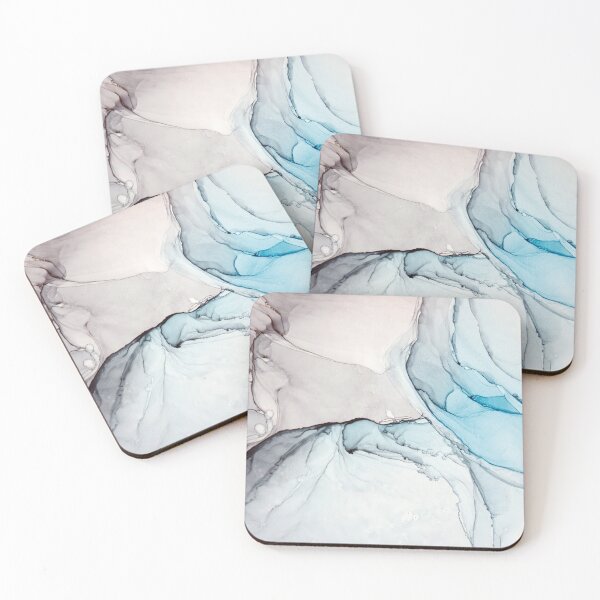 Item preview, Abstract painted watercolor grey, blue, teal, aqua texture designed and sold by NordicSommer.