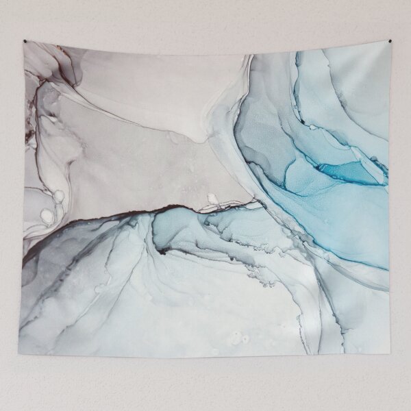 Item preview, Abstract painted watercolor grey, blue, teal, aqua texture designed and sold by NordicSommer.