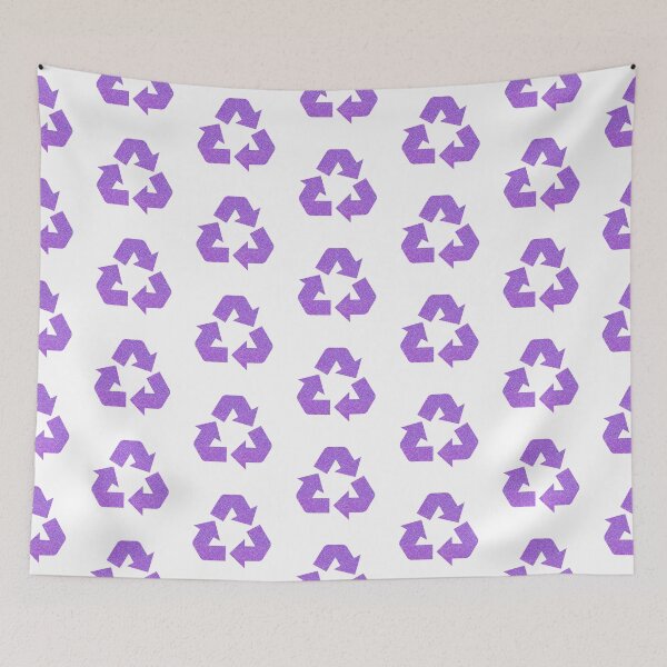 Item preview, PURPLE RECYCLE GLITTER ICON designed and sold by Glossypop.