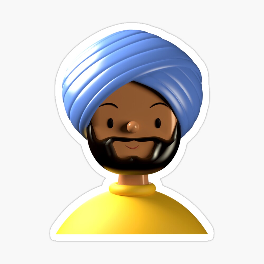 Funny Full Bearded Turban Indian Novel Poster By Mherzel Redbubble