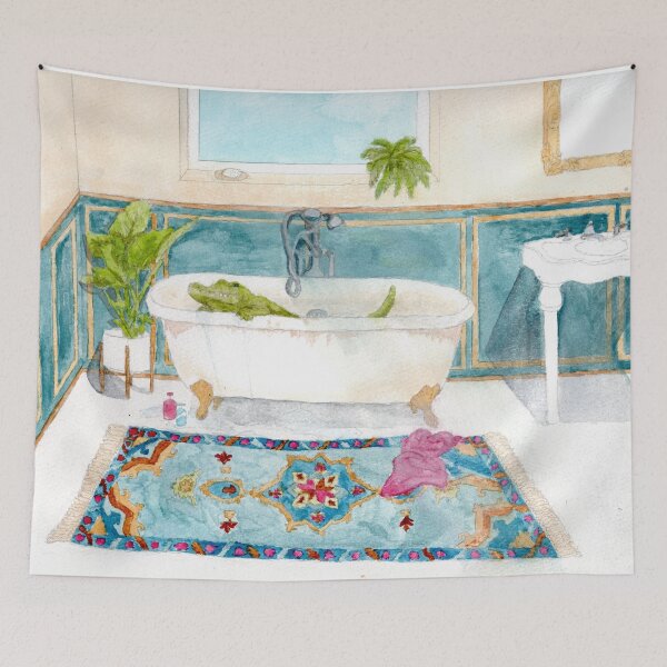 Item preview, Gator in Bathtub designed and sold by gabyestabrooks.