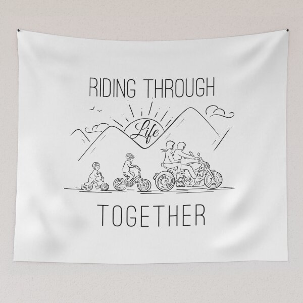 Item preview, Biker family with two kids in black designed and sold by SibMa.