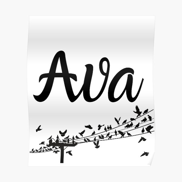 Ava Name Poster By Ghadirjo Redbubble