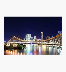 Brisbane CBD Skyline @ Night Photographic Print