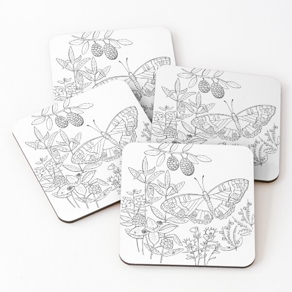 Item preview, Junonia Orithya Butterfly Lineart designed and sold by Jennifer Ruch.