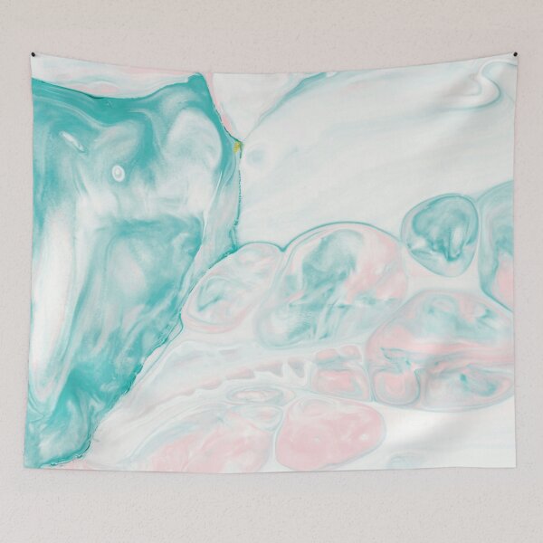 Item preview, Abstract painted mint, pink and white texture designed and sold by NordicSommer.
