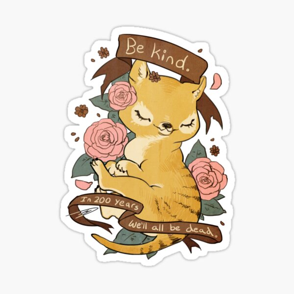 Be Kind Thylacine Sticker