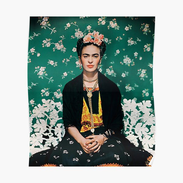 Frida Kahlo im Farbvogue-Porträt Poster