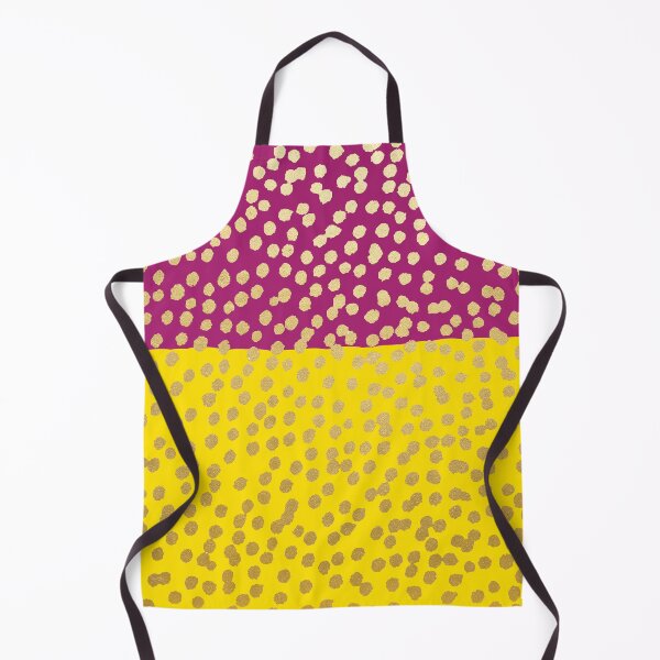 Item preview, Yellow and Aubergine Gold Dot Spot Pattern designed and sold by evannave.