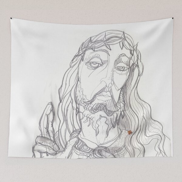Item preview, Jesus Crowned With Thorns (Original Drawing by ACCI) designed and sold by VanyssaGraphics.