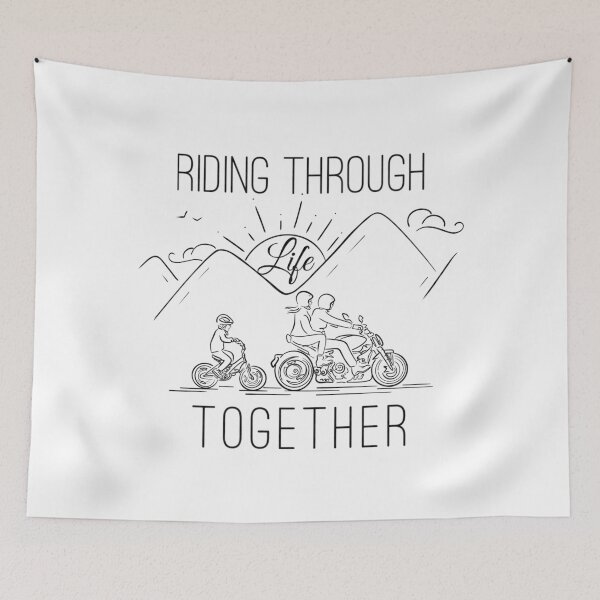 Item preview, Biker family – mom, dad, kid in black designed and sold by SibMa.