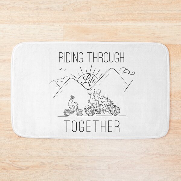 Item preview, Biker family – mom, dad, kid in black designed and sold by SibMa.