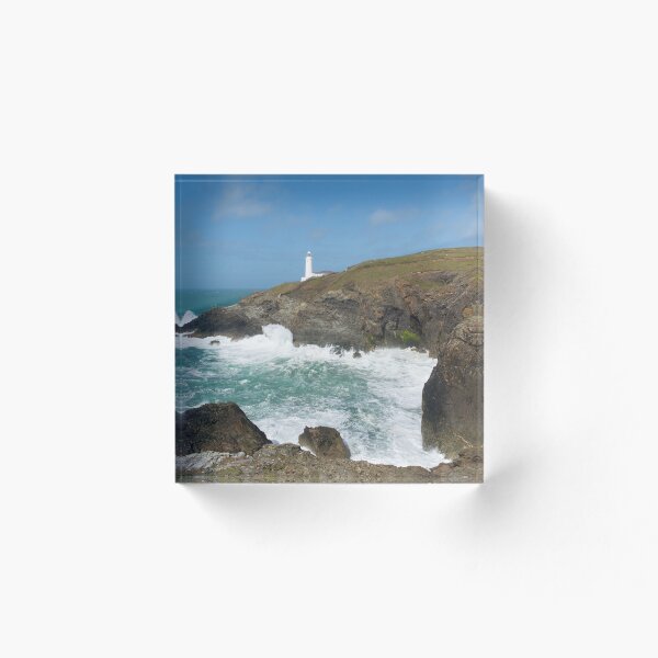 Item preview, Faro de Trevose Head, costa norte de Cornwall con olas designed and sold by acceleratorhams.