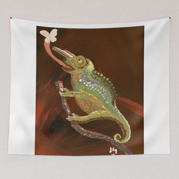 Item preview, CHAMELEON Reptile Lizard Pet~ Pop Art~Original Painting~LilyKoArt designed and sold by Spinning Plates 360.