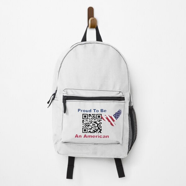 Item preview, Proud To Be An American QR Code with Flying Bald Eagle designed and sold by SuperDragon.