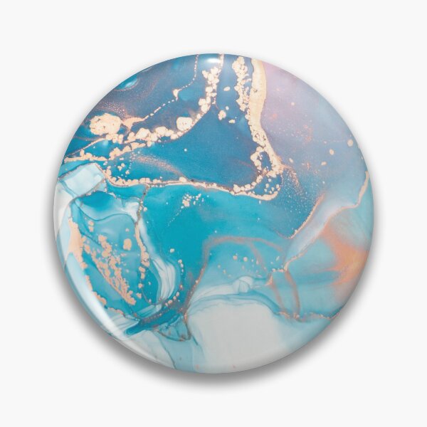 Item preview, Luxury abstract painted teal, turquoise, pink and white texture with elegant gold veins designed and sold by NordicSommer.