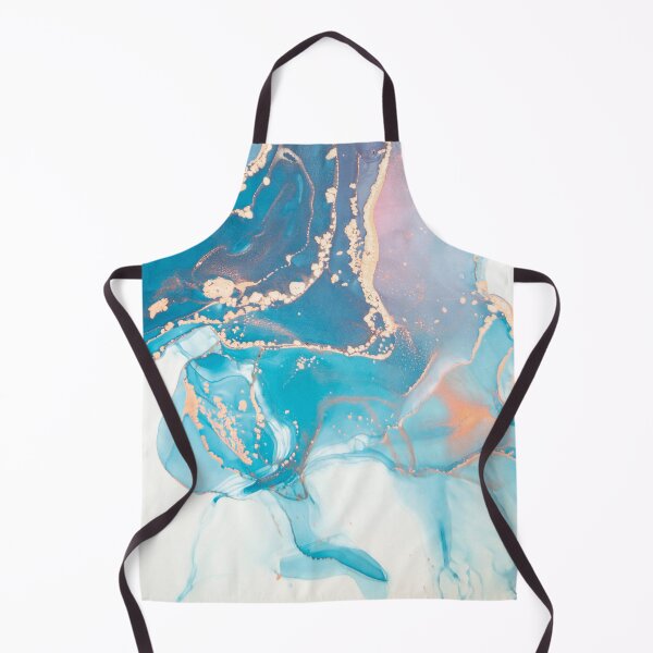 Item preview, Luxury abstract painted teal, turquoise, pink and white texture with elegant gold veins designed and sold by NordicSommer.