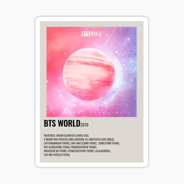 Bts World Album Cover Poster Sticker For Sale By Designedbyl Redbubble