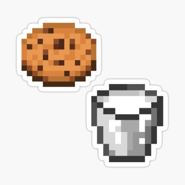 Minecraft Cookie And Milk Sticker Duo Sticker For Sale By Abbi Sami Belle Redbubble