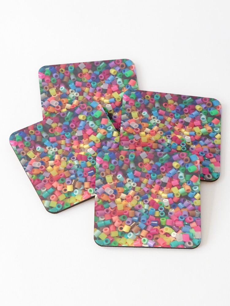 Colorful Perler Bead Coasters - Delineate Your Dwelling