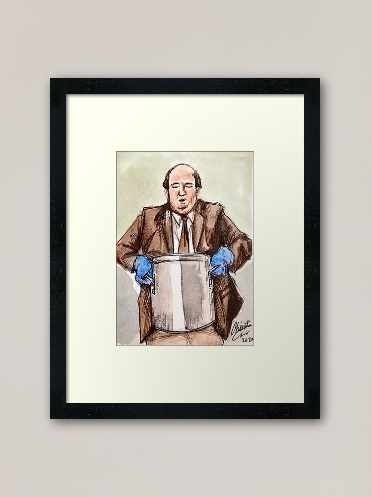 The Office Sketch of Kevin Malone Spilling Famous Chili Recipe Funny Scene  TV Show Fanartin Meme Watercolor