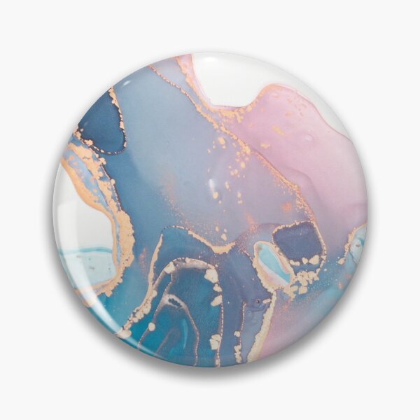 Item preview, Luxury abstract painted teal, turquoise, pink and white texture with elegant gold veins designed and sold by NordicSommer.