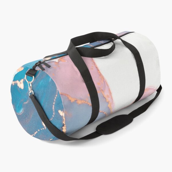 Item preview, Luxury abstract painted teal, turquoise, pink and white texture with elegant gold veins designed and sold by NordicSommer.
