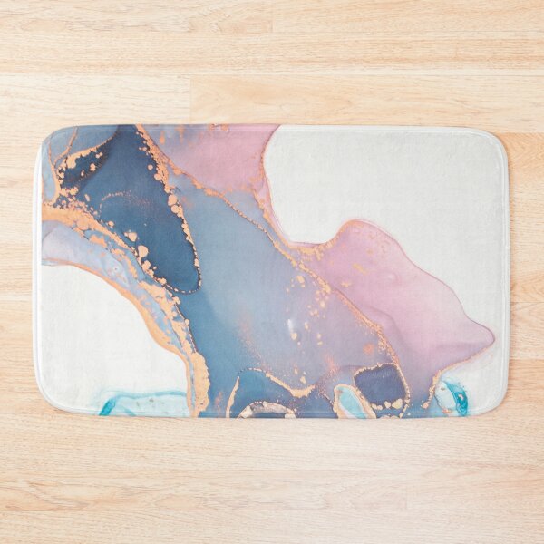 Item preview, Luxury abstract painted teal, turquoise, pink and white texture with elegant gold veins designed and sold by NordicSommer.