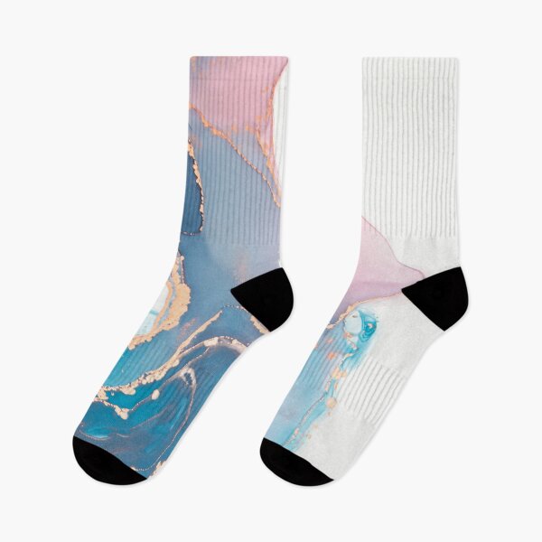 Item preview, Luxury abstract painted teal, turquoise, pink and white texture with elegant gold veins designed and sold by NordicSommer.