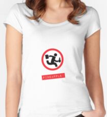 Chuck TV show "Pineapple!" Women's Fitted Scoop T-Shirt