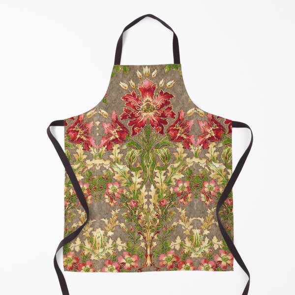 Item preview, CLARIDGE MANOR ,RED FLOWERS,WILD ROSES,GREEN FLORAL designed and sold by BulganLumini.