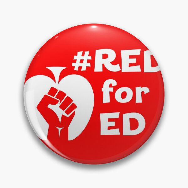 Item preview, RedforEd Red Fist White Words designed and sold by Elise's Pieces.