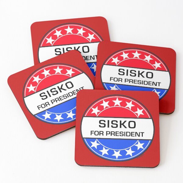 SISKO FOR PRESIDENT Coasters (Set of 4)