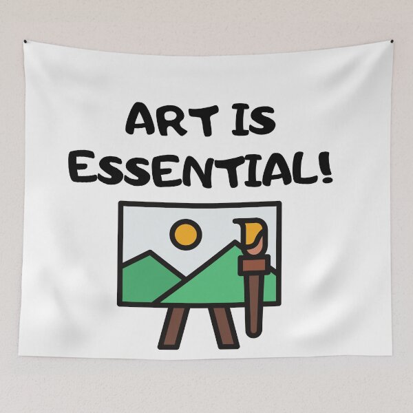Item preview, Art is essential quote Mountain nature drawing designed and sold by OneTimeEngineer.