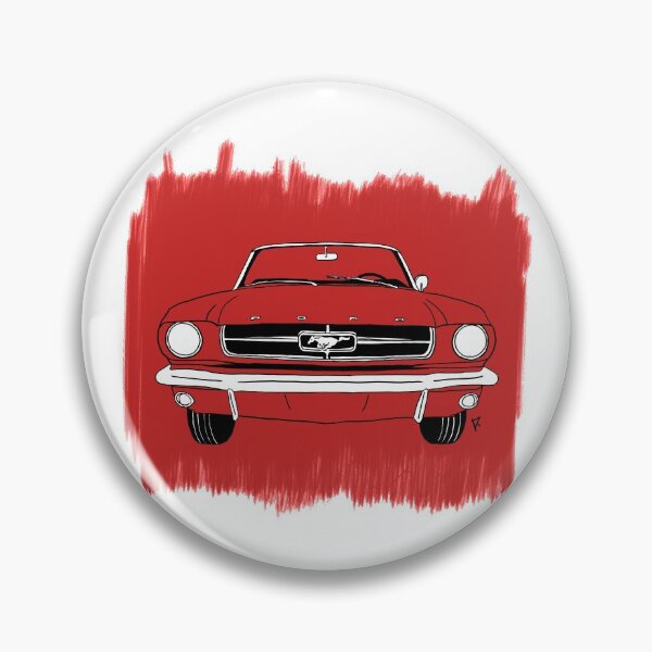 Item preview, Red Ford Mustang with red background designed and sold by Cardrawing-Art.