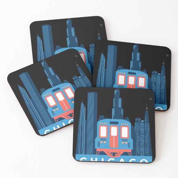 Item preview, Chicago Train USA City Skyline designed and sold by DavinciStore21.