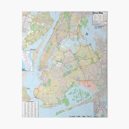 New York City Map Art Board Print