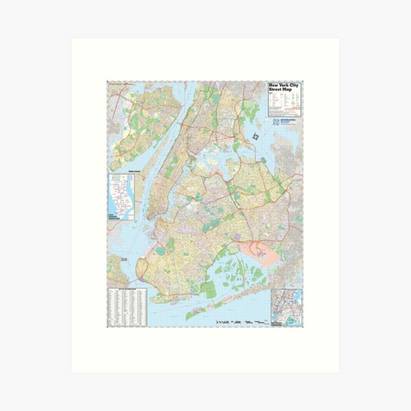 New York City Map Art Print