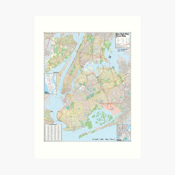 New York City Map Art Print