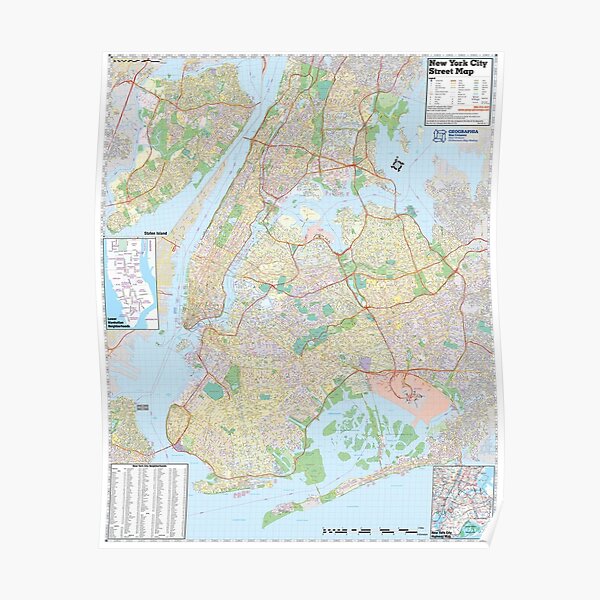 New York City Map Poster
