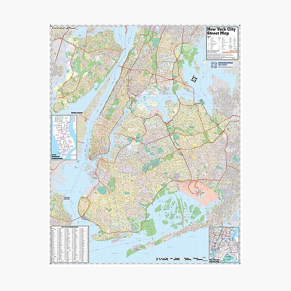 New York City Map Photographic Print