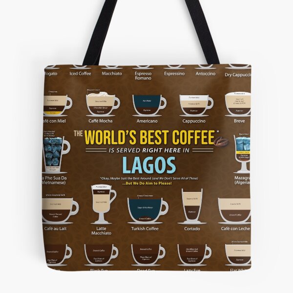 Item preview, Lagos, Nigeria Coffee Types Chart designed and sold by Coffee-Meme.