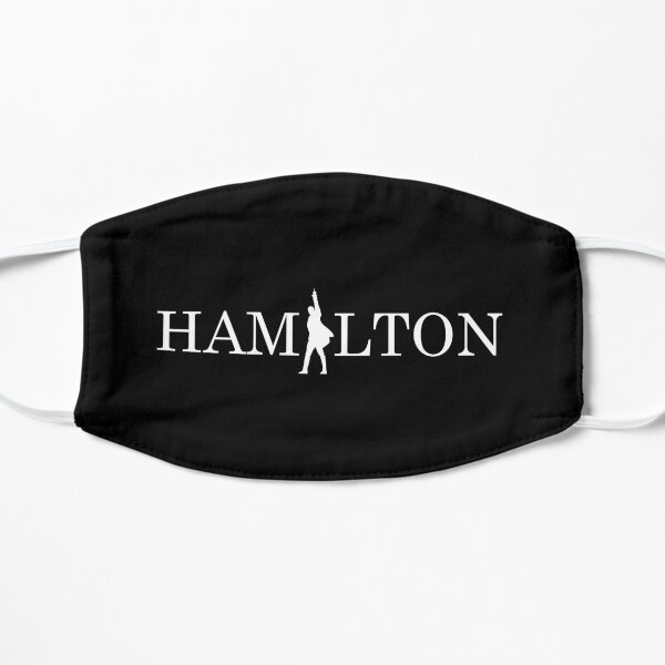 Hamilton text logo masks and tee-shirts Flat Mask