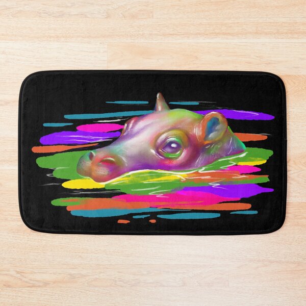 Artikelvorschau, Regenbogen Nilpferd entworfen und verkauft von snailmakesart.