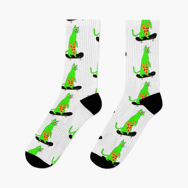 Item preview, Psychedelic Skateboarding Pizza Cat designed and sold by Brock Springstead.