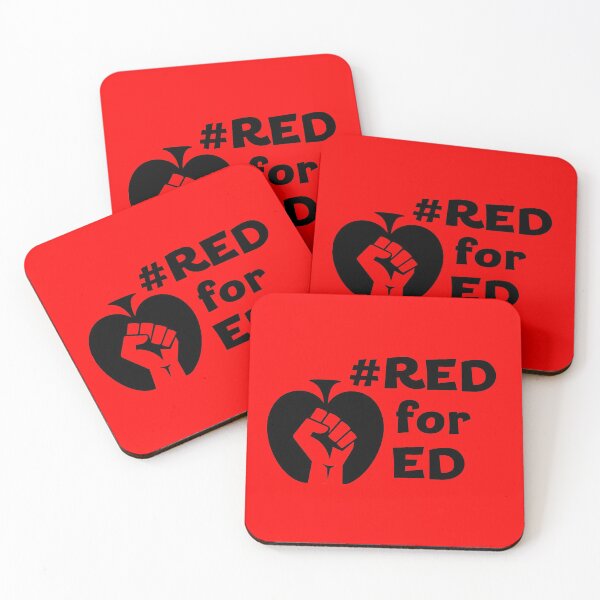 Item preview, RedforEd Red Fist Black Words designed and sold by Elise's Pieces.