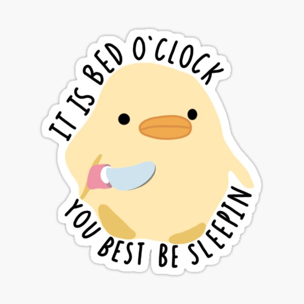 Duck With A Knife Sticker By Artbyesoph Redbubble - duck decal roblox