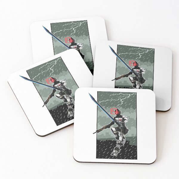 Zer0 The Assassin Borderlands Lighting And Rain Coasters (Set of 4)